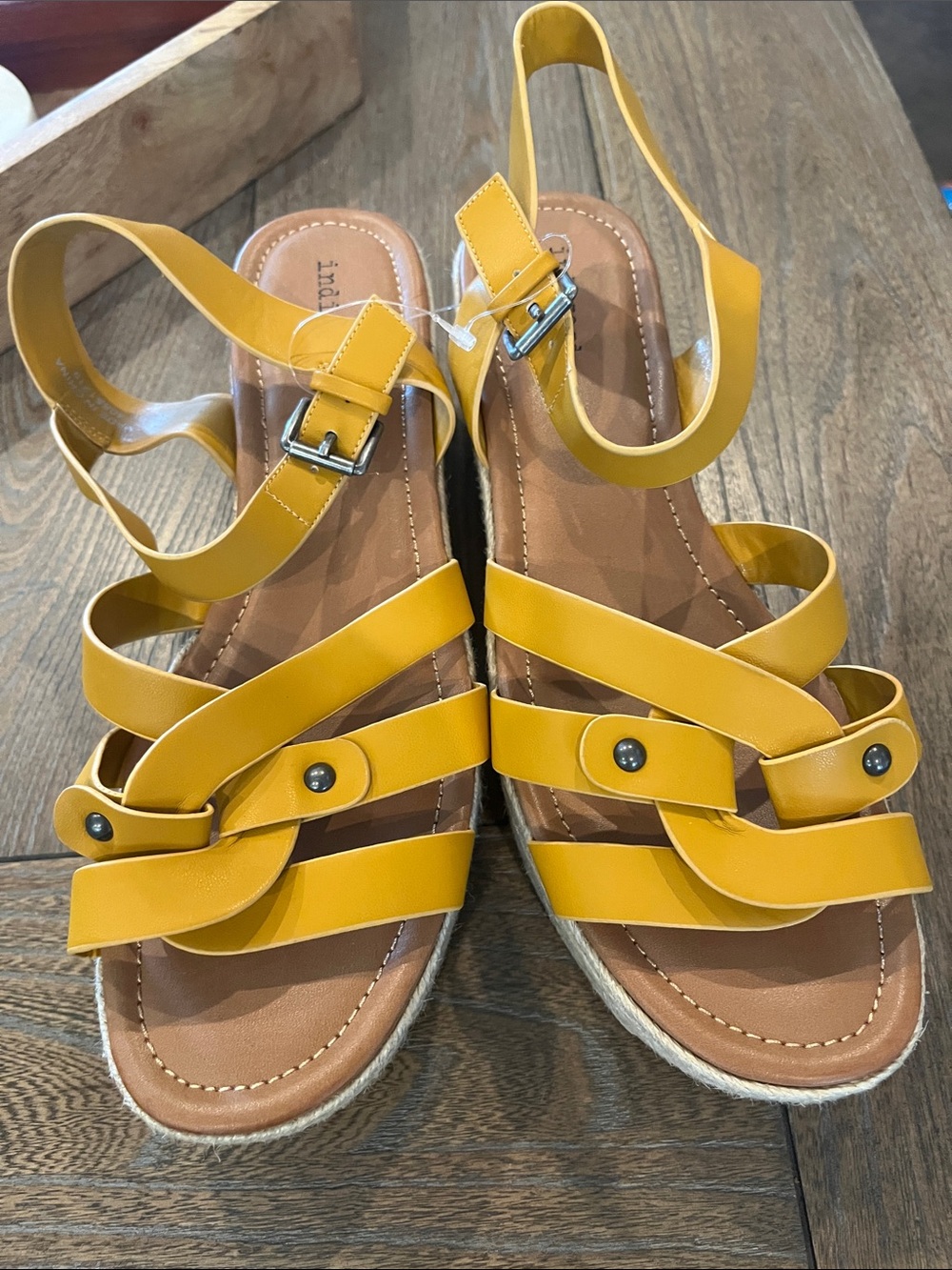 Indigo Yellow Multi-Strap Women’s Sandals